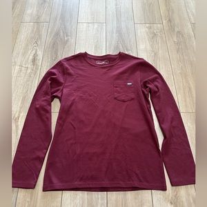 Eddie Bauer Men’s Maroon Lounge waffle knit Thermal. NWOT